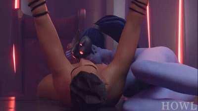 Widowmaker sucking nonstop (Howl) [Overwatch]