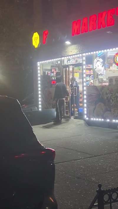 Guys friend saves him from getting beat with a bat