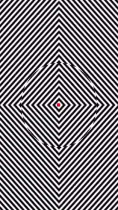 Focus on the red point and your vision will be blurry at the end of the video