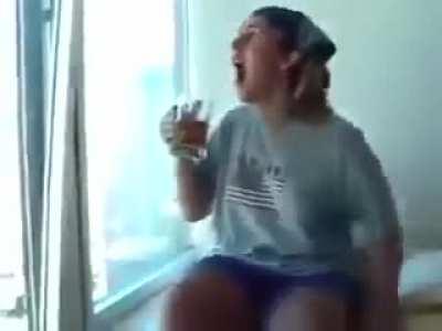 30 September 11, 2001 Group of people getting comfortable with drinks while watching the South Tower World Trade Center Collapse