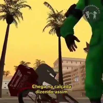 O menino de vó vai deixar vovó 