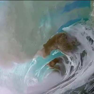 Shore break in Hawaii.