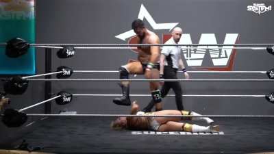 Swan gets put through more punishment and finally pinned...