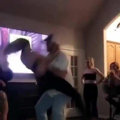 Dancing a little hard