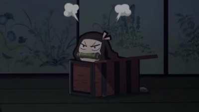 Tiny Nezuko is angry...