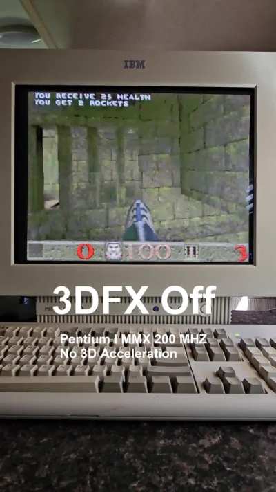 Quake 1 - 3DFX Voodoo 1 vs. Software Rendering