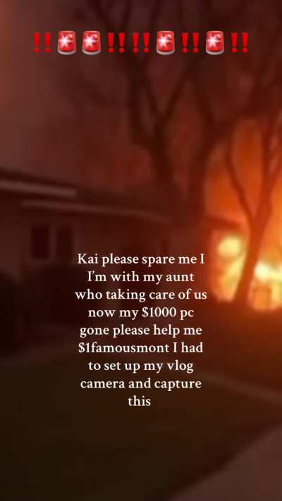 to everyone this not a joke I please recommend yall be respectful I’m going through a lot man #GODBLESSMYFAMILYWE LIVING WITH AUNTY AND NO CASH/CARD EVERYTHING WAS BUNRT BANKS CLOSED AND EVERYTHING bank thinking I’m lieing cause I’m black teen 