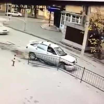 Tries to leave the scene