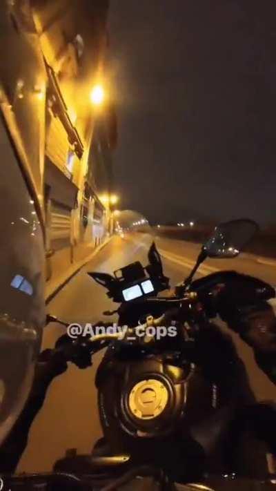 Note to self: never run from the motocops in France