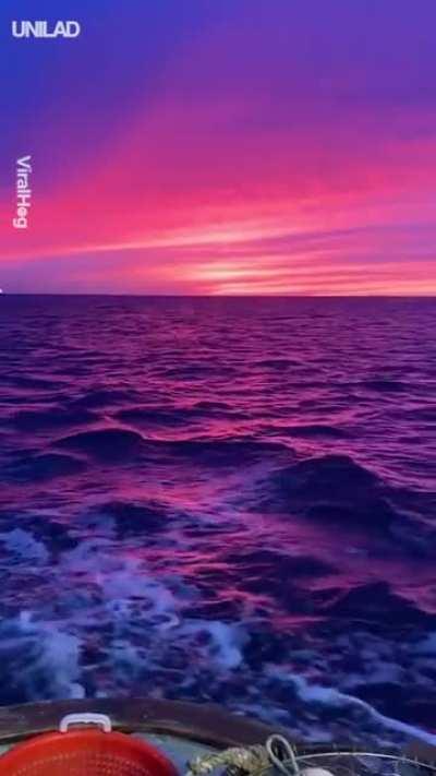 Mesmerizing sunset off the coast of Oregon