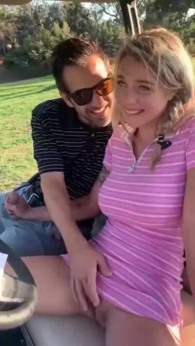 Gabbie Carter gets creampie on the golf field