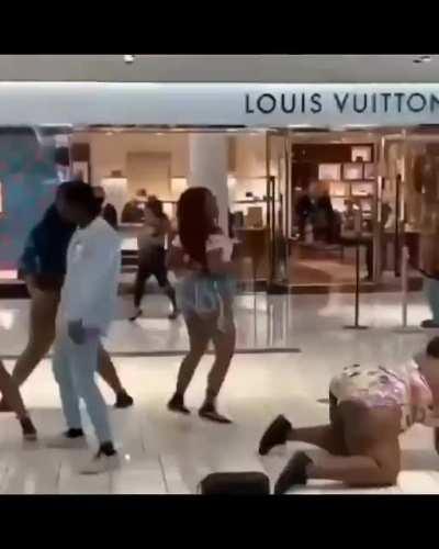 Rap video shoot in the middle of a mall in Houston
