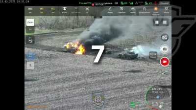 Russian BMP burns and explodes near Pokrovsk. 13 March 2025