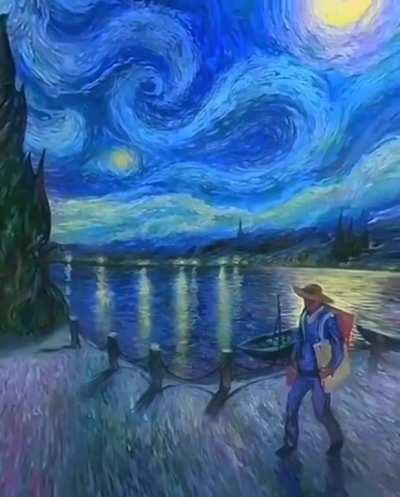 A panoramic view of Van Gogh’s paintings...