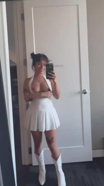 No panties and always ready to fuck