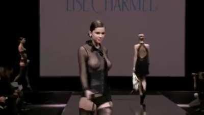 She walks with grace.