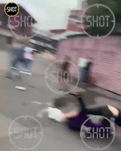 Drunken Gays vs Transgenders fight at 5 AM outside of some gay bar in Moscow, Russia