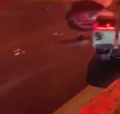 Ex Raiders player, Henry Ruggs, (POS), sobs on the ground (drunk) after fatal crash (that he caused)