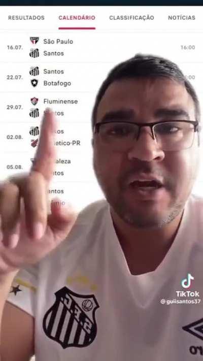 Torcedor menos pessimista do Santos FC: