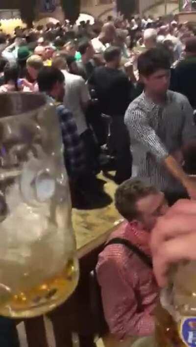 Dude's pissing on the floor