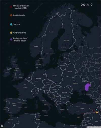 Europe: Explosions/Remote Violence: 2020-2021