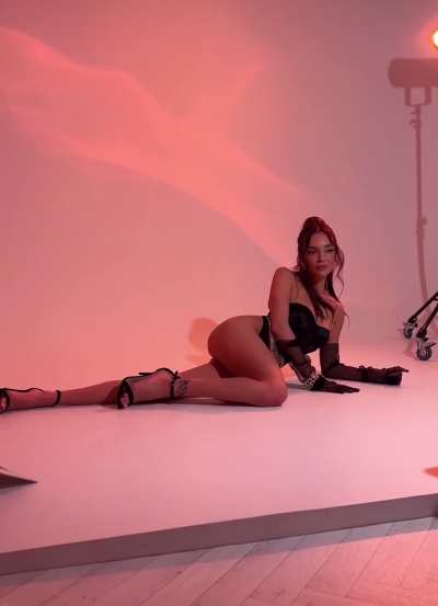 Backstage of my first photo shoot