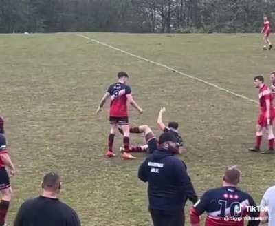 Bad rugby accident today at our home game. @higginshawarlfc
