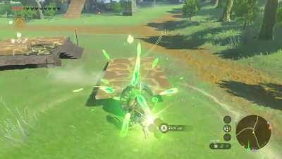 [OC] I found a super easy way to launch Link using only a fan and a plank!