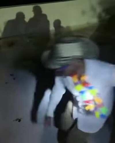 She thinks she's swimming because she's apparently drowning