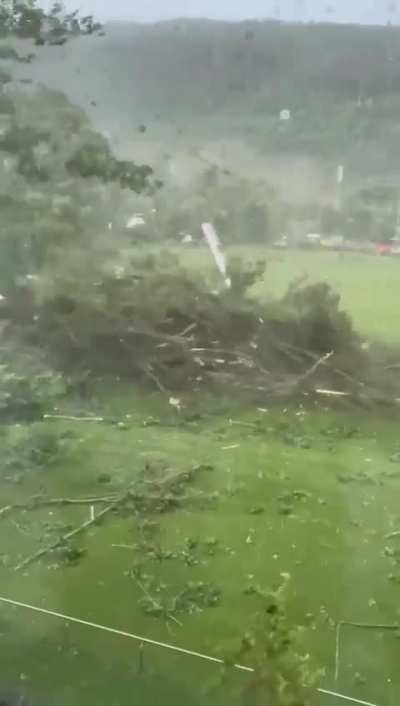 Storm in Switzerland yesterday with gusts at 140 km/h