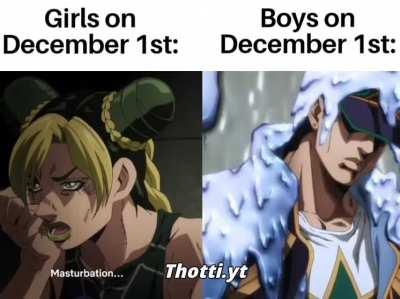 Chicas vs chicos el 1 de diciembre