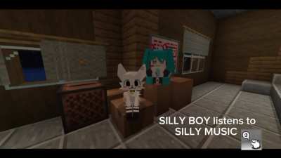 BOYKISSER found in MINECRAFT listening to SILLY BOY MUSIC ( GONE MILD )