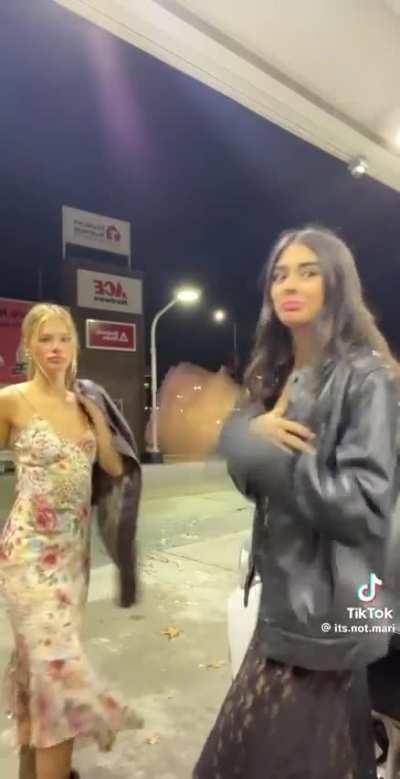 Brunette and a blonde