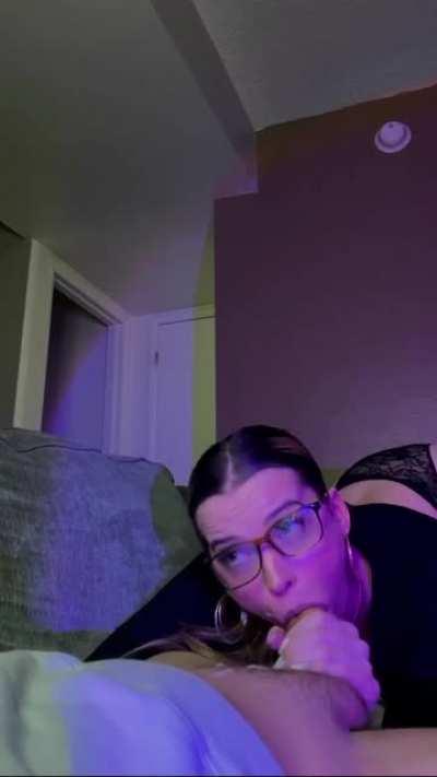 i almost finished him off with my pussy but i made him spray everywhere instead 😊