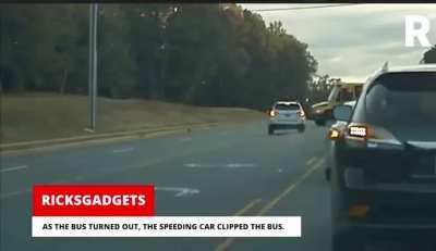 Instant karma for trying to overtake