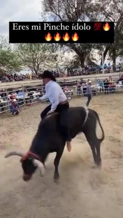 Enough killing for the day. This guy here has talent. No rope and his hat stayed on. 🐂
