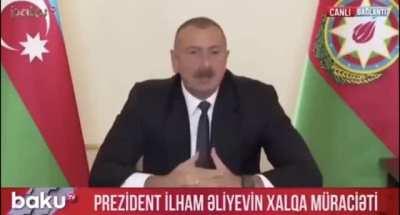 Ilham Aliyev talks about Armenia.