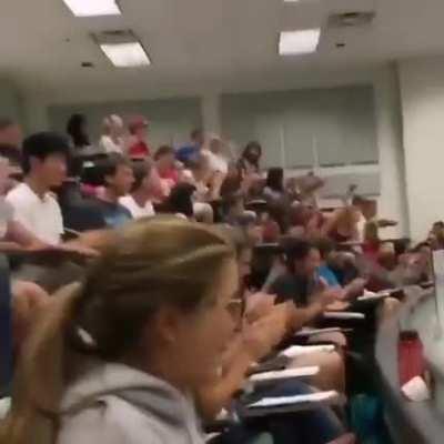 By making this shot he gave the entire lecture an automatic 100 on their first ochem quiz