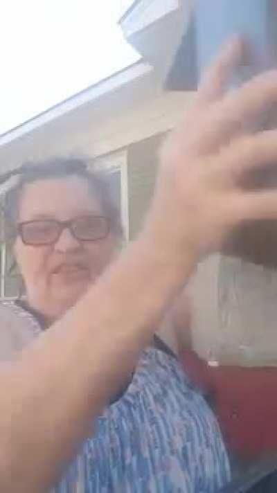 Marsha puts her abusive ex's ashes in the trash