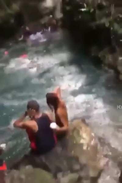 Bro got his head smashed by a stone