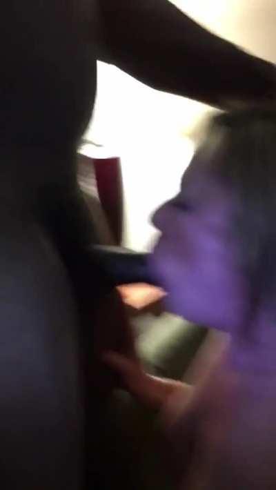 Mature wife taking on two black dicks.