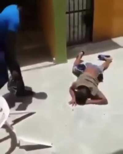 Back flipping from a plastic chair idiot confirmed