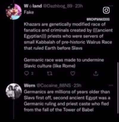 When I’m in a schizophrenic racist competition and my opponent is a Slav: