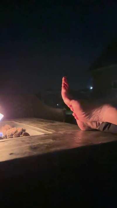 Keeping my feet warm 🔥🥰