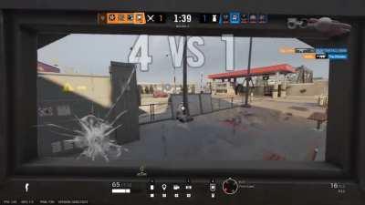 For some reason my Blitz hipfire got bugged. After I revived the Hibana it went back to normal? Also I got kicked right after for having high ping but that was a separate issue. (Hopefully flaired right)