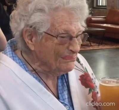 94 Year old Grandmother tries a craft beer for the first time