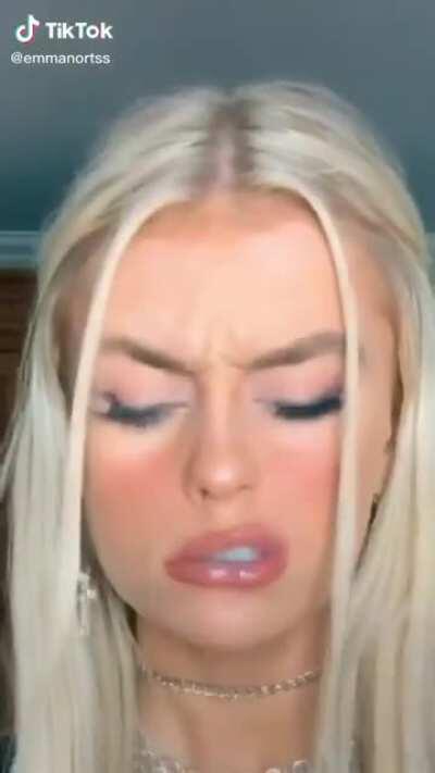 Typical dumb blonde that’s full of herself. Those faces are fucking annoying but god damn she’s making me fucking hard at the same time.