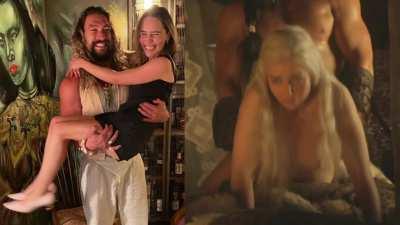 Emilia Clarke and Jason Momoa in the streets and in the sheets