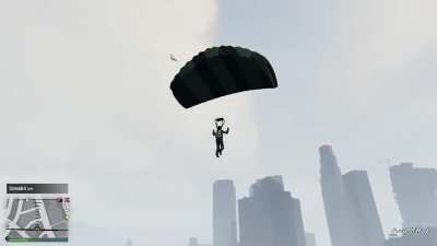 Accidentally jumped out but managed to muffle the crasch of the plane :')