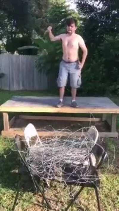 Jumping on a Barbed Wire